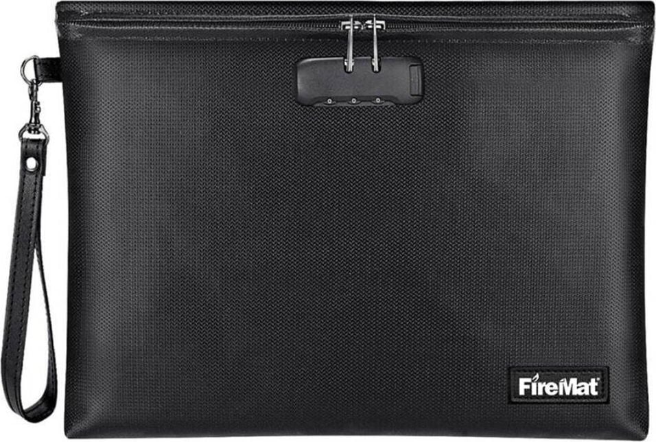 Feuerfeste Dokumententasche FireMat 105640, 34x25cm, wasserabweisend, schwarz