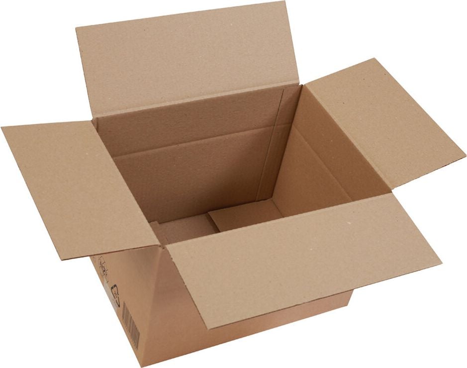 Versandkarton FEFCO 0201 KWP1-016, 320x230x230mm (LxBxH), braun, ein
Höhenriller, Pack 25 Stück