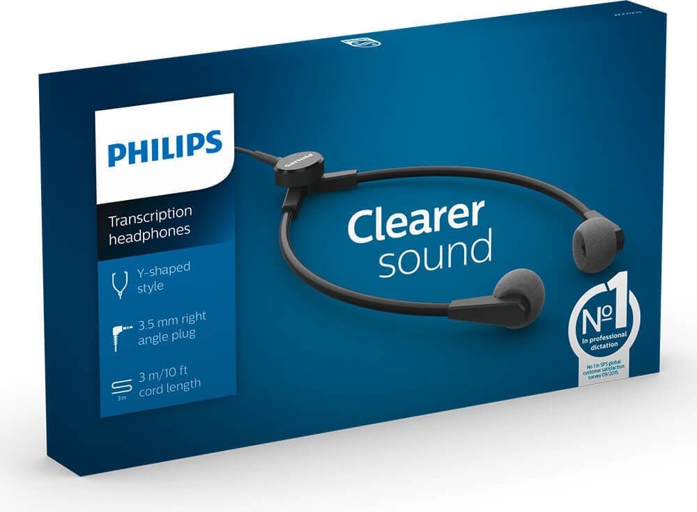Kopfhörer für Diktiersysteme Philips ACC0233, Stethoskophörer, für Philips 710, 720, 725,
730