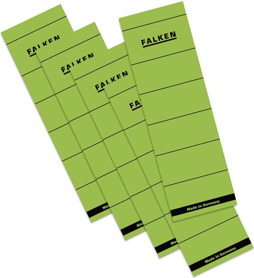 Rückenschilder Falken, breit/kurz, grün, selbstklebend, Pack 10 Stück