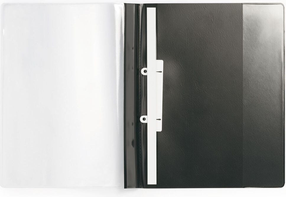 Schnellhefter Durable DURAPLUS DE LUXE A4 Überbreite 2589, Hartfolie, transparenter Vorderdeckel, 2
Innentaschen, herausziehbarer Abheftschieber, schwarz