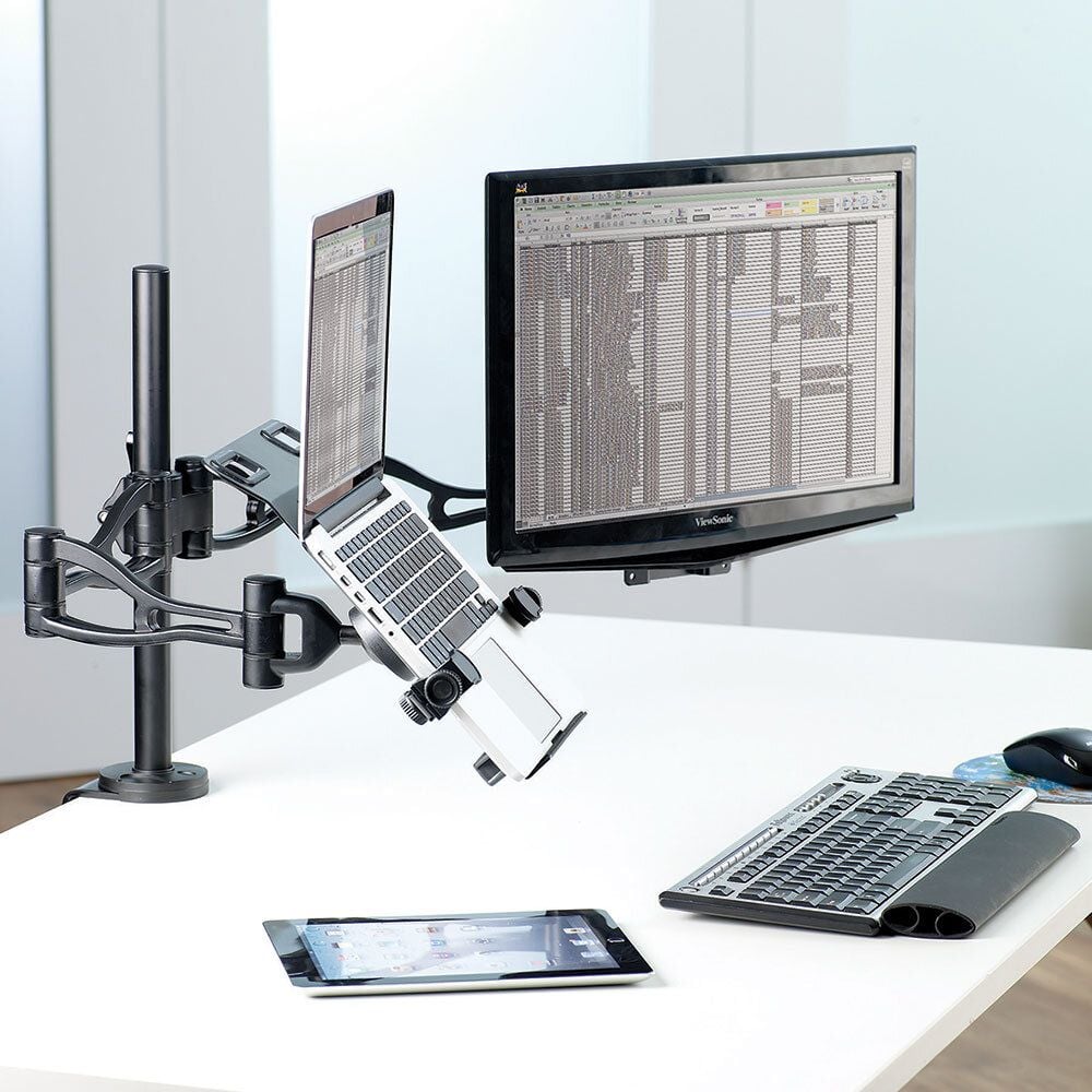 Monitorhalter Fellowes Vista Dual Monitorarm 8041701, 2 Arme, Tragfähigkeit bis zu 10 kg pro Arm,
Klemmhalterung