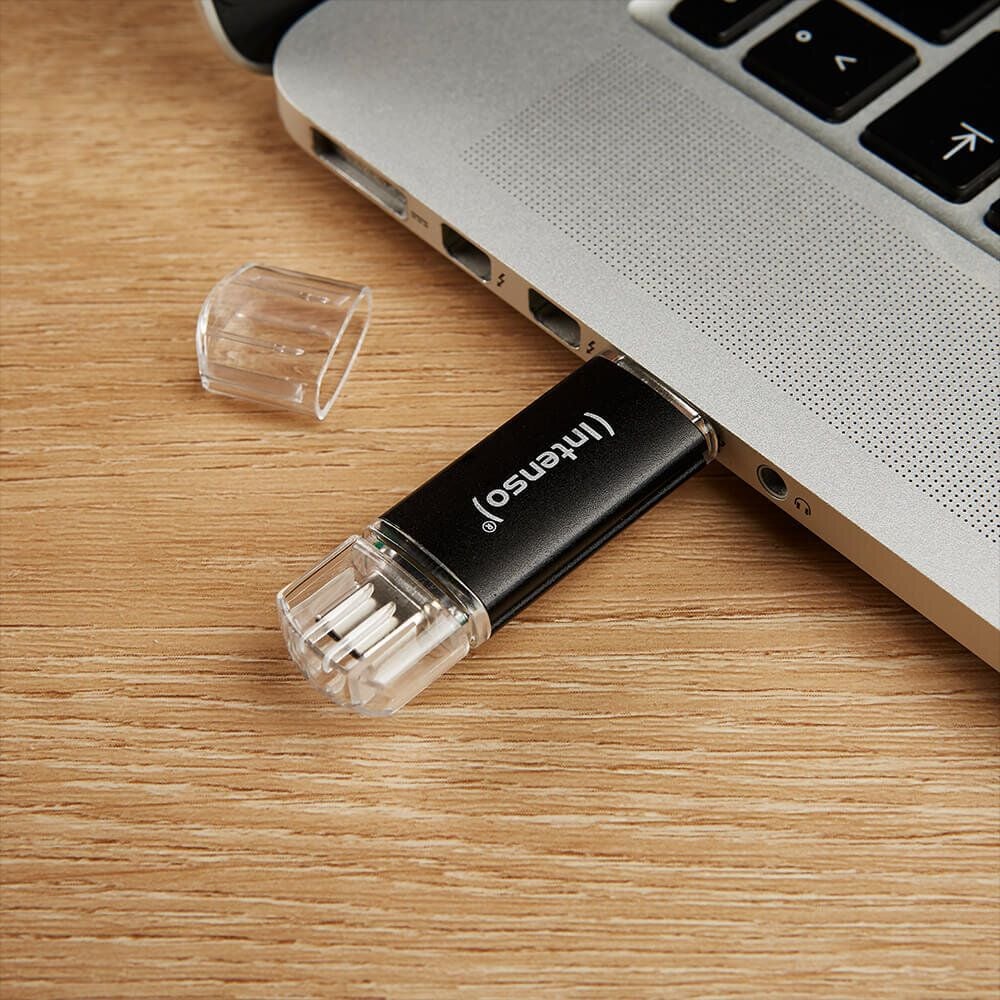 USB-Stick Intenso Twist Line 3539480, 32GB, Super Speed USB 3.2 Gen 1x1, Typ A + C,
Aluminium