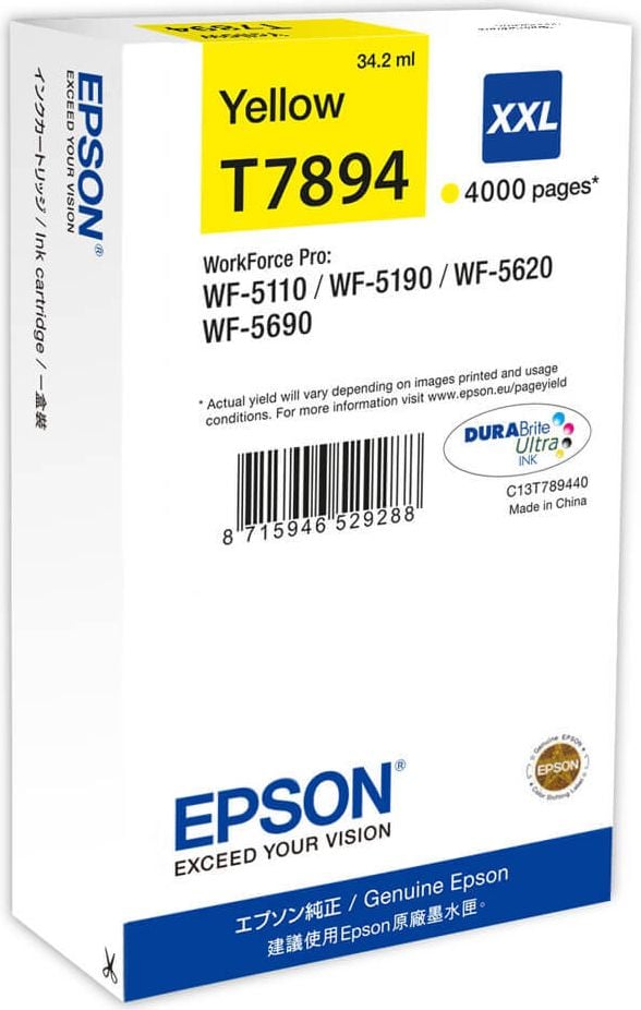 Epson Tintenpatrone T7894, yellow, 34,2ml