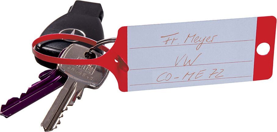 Schlüsselanhänger Eichner Fix, schmale Schlaufe, beschriftbar, PP, Pack 100 Stück, grün