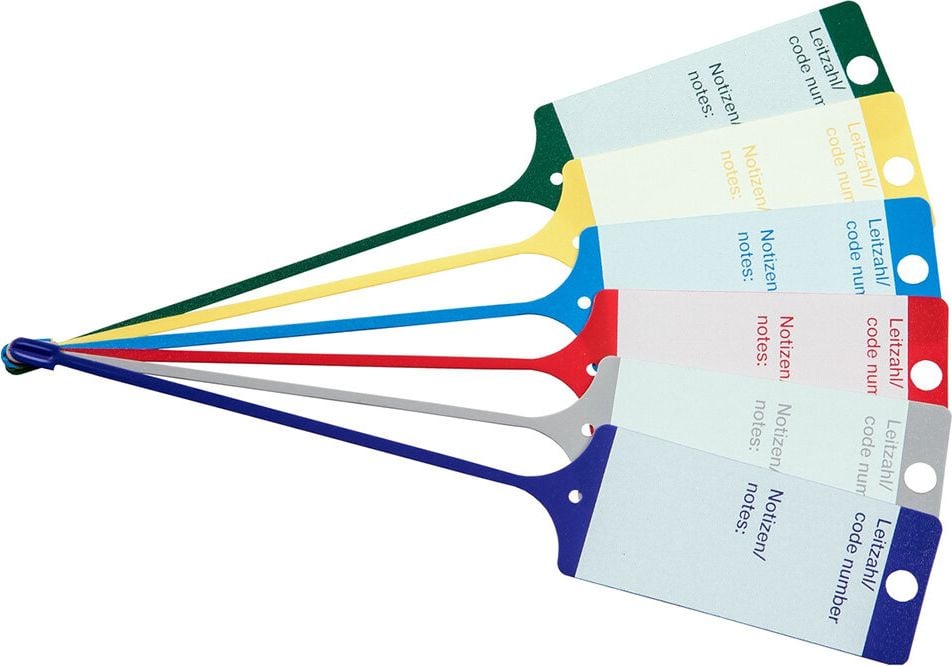 Schlüsselanhänger Eichner Fix, schmale Schlaufe, beschriftbar, PP, Pack 100 Stück, grün