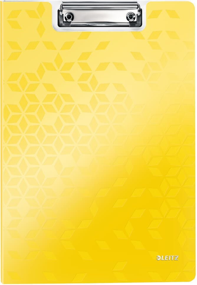 Klemmmappen Leitz WOW A4 4199, Innentasche, Metallklemme kurze Seite,
Polyfoam, WOW-Farben, gelb