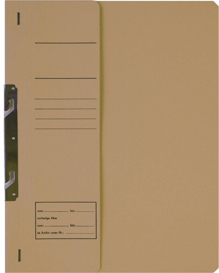 Einhakhefter Corona, A4, 1/2 Deckel, kaufm. Heftung, Manilakarton
250 g/m², chamois