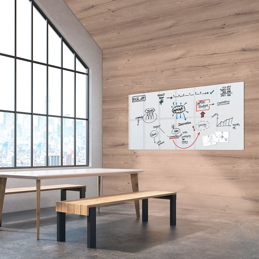 Glasboard Sigel artverum GL235, 240x120cm, magnetische Glasoberfläche,
super-weiß, Wandaufhängung im Hoch- oder
Querformat, inkl. 2 SuperDym-Magnete, weiß