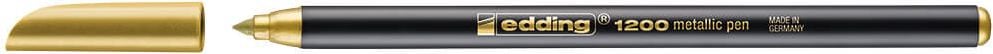 Fasermaler Edding 1200/6 metallic, ca. 1-3mm, Metalletui mit 6 Metallic-Farben