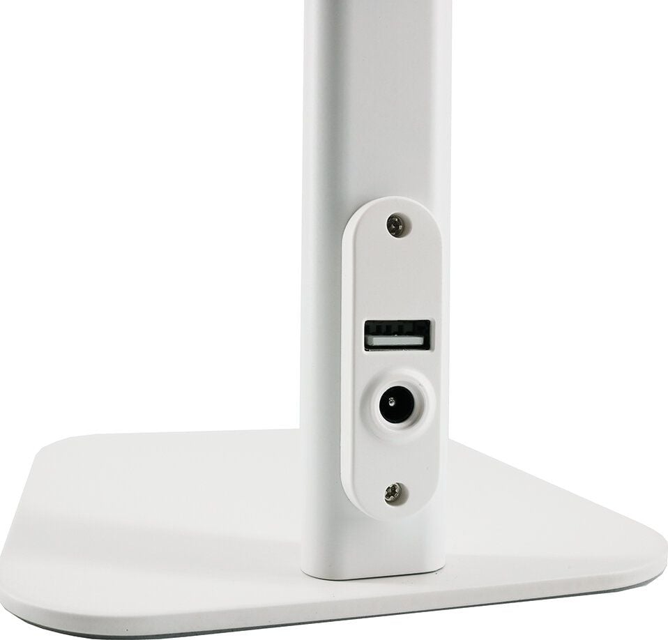 LED-Schreibtischleuchten Unilux STRATA base 40018844, 18 W, LED (warmweiß-tageslichtweiß), 2235lm, 5 Farbtemperaturen, dimmbar, USB-Ladefunktion, Standfuß, schwarz
