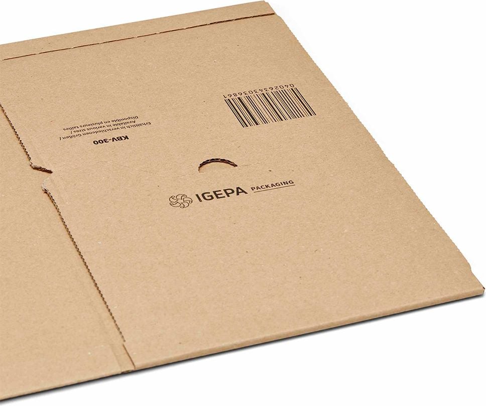 Universalverpackungen KBV-300, A4, Innenmaß: 300x220x80mm (LxBxH), variable
Höhe, B-Welle, braun, Pack 20 Stück
