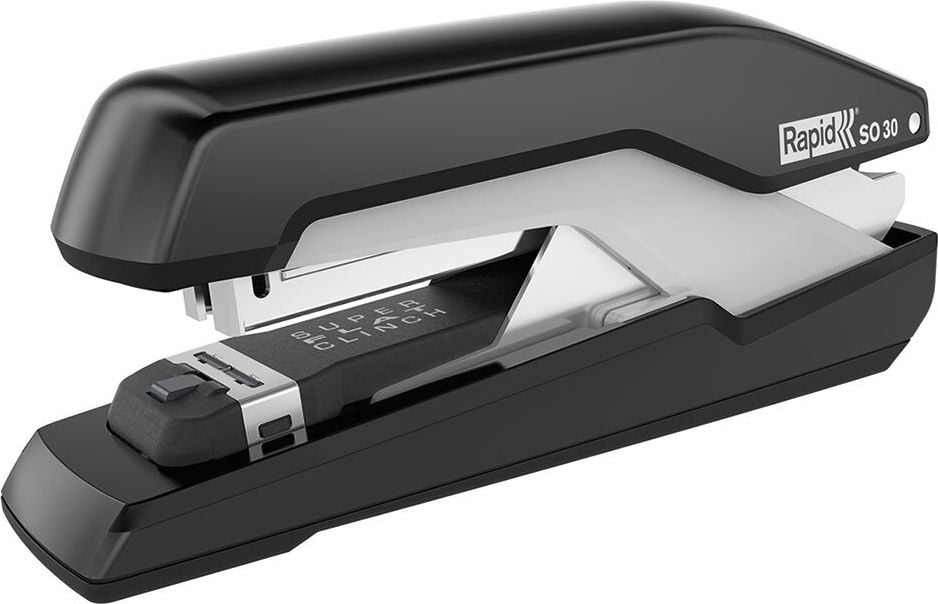 Flachheftgerät Rapid Supreme Omnipress SO30 5000546, bis 30 Blatt, Einlegetiefe: 40mm, für Omnipress 30 Klammern, schwarz/grau, grau