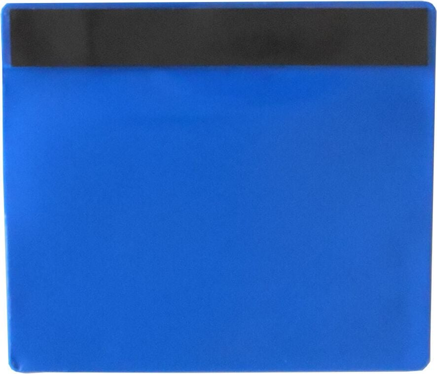 Gitterboxtaschen tarifold Kennzeichnungshülle 16204, A4 quer, magnetisch, ohne Lasche, PVC,
Pack 10 Stück, blau