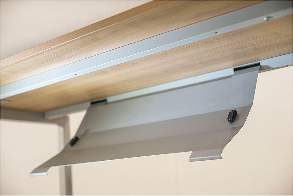Hubschreibtisch Hammerbacher XMST 12, 120x80cm (BxH), 73,5-119cm Höhe,
rechteckig, T-Fuß, grau