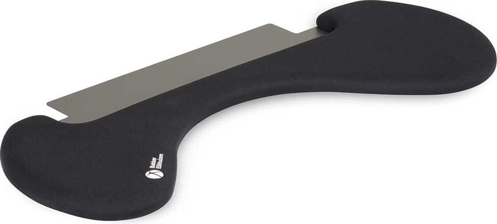 Unterarmstütze BakkerElkhuizen ErgoSlider Plus BNEUASEA, 665x310x80mm (LxBxH), Befestigung mittels 2 Tischklemmen, antibakterieller Bezug, schwarz