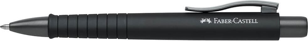 Kugelschreiber Faber-Castell POLY BALL XB 2411, Mehrweg, Dreiecksform, Drücker, Clip + Spitze
in schwarz, Schreibfarbe blau, schwarz
