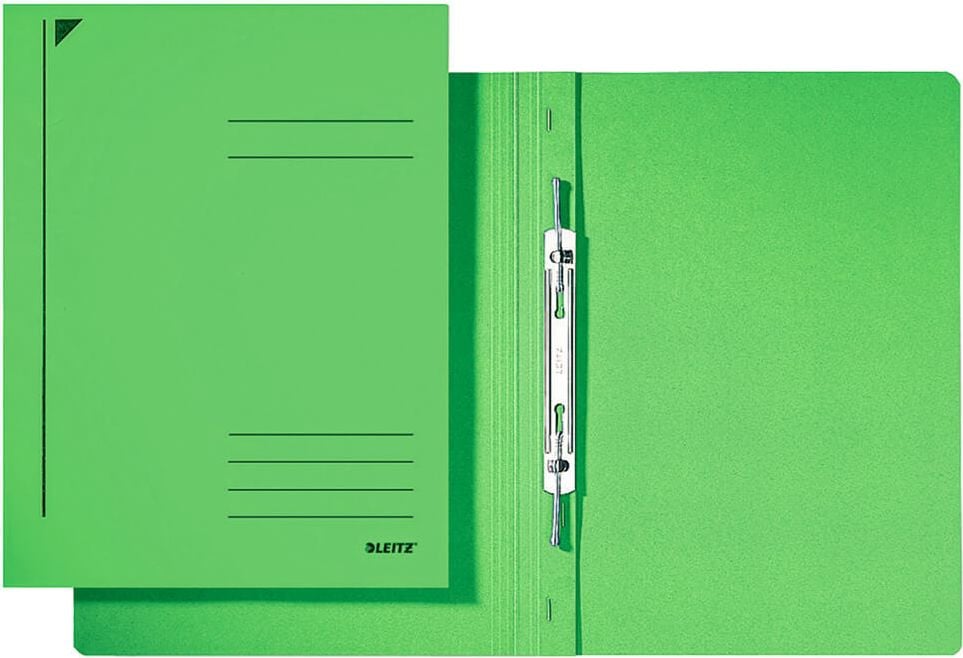 Spiralhefter Leitz A4 3040, Pendarec-Karton 430 g/m², Pack 25 Stück, grün