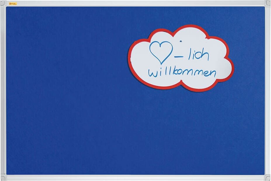 Pinntafeln Franken PRO PT8309, 100x150cm, Tafelfläche aus Filz, Alurahmen, blau
