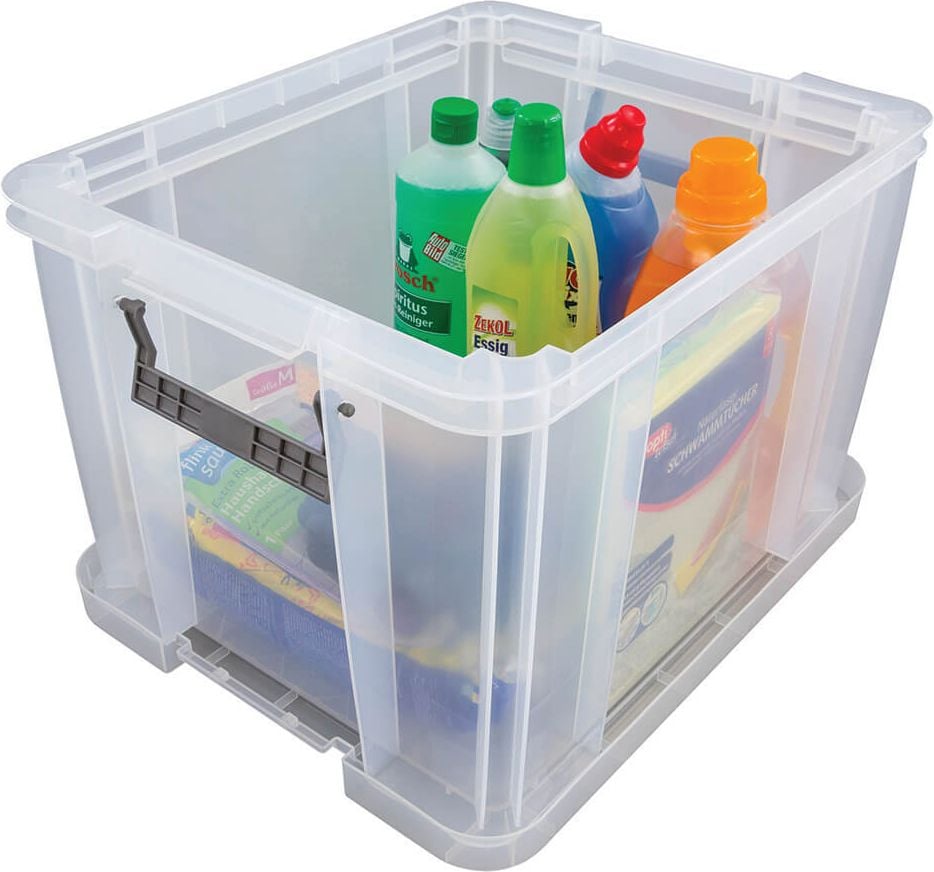Aufbewahrungsboxen Fellowes Bankers Box ProStore 7730801, 36 Liter, Außenmaße: 475x380x315mm (BxTxH),
Kunststoff (PP), mit Deckel, transparent