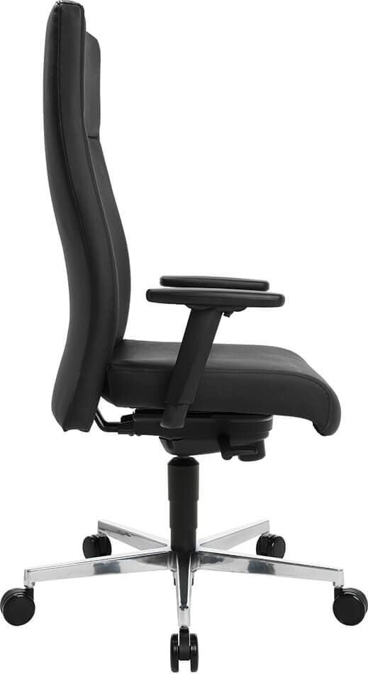 Bürodrehstuhl Topstar Chefsessel Profi 80 PPC49WTW2A80, Echtleder schwarz, Armlehnen,
Multifunktionsrollen, bis 110 kg, schwarz