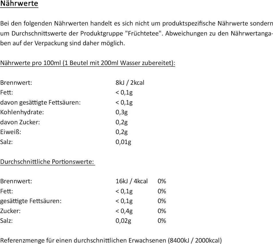 Tee Teekanne BIO Genussgarten Apfel Holunder 8092, Beuteltee, Pack 18 Beutel à 2,25g, BIO-zertifiziert DE-ÖKO-039
