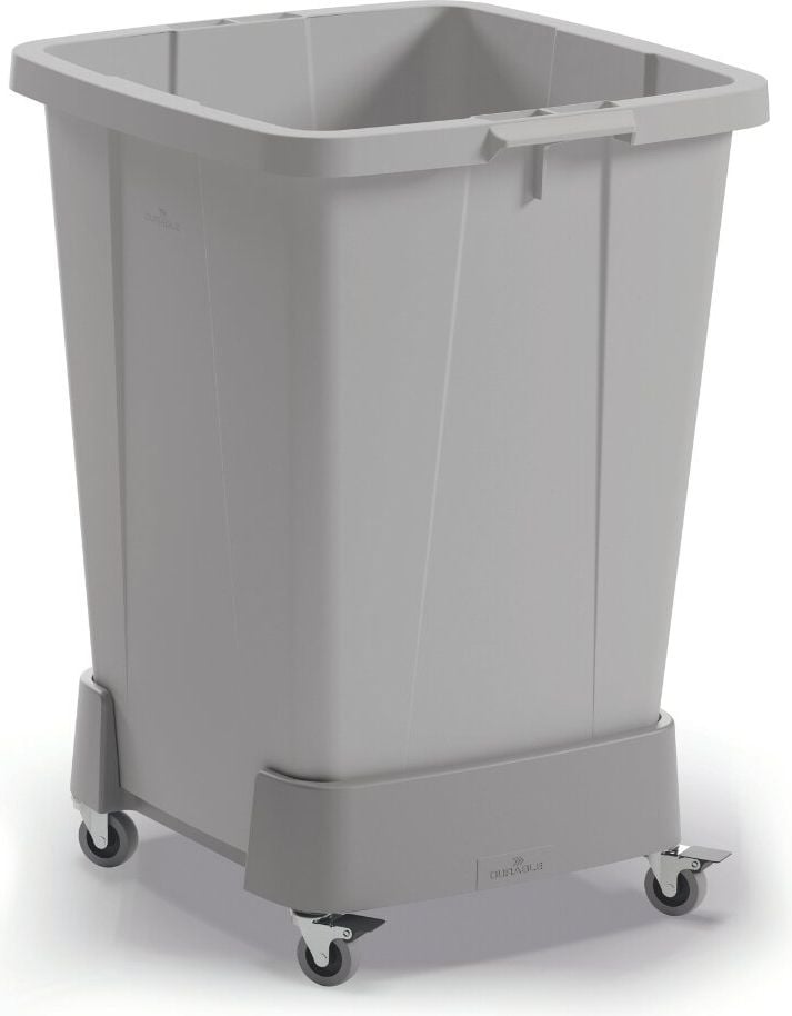 Abfallfahrwagen Durable Durabin 90LrPP, 4 Lenkrollen, quadratisch, belastbar bis
100kg