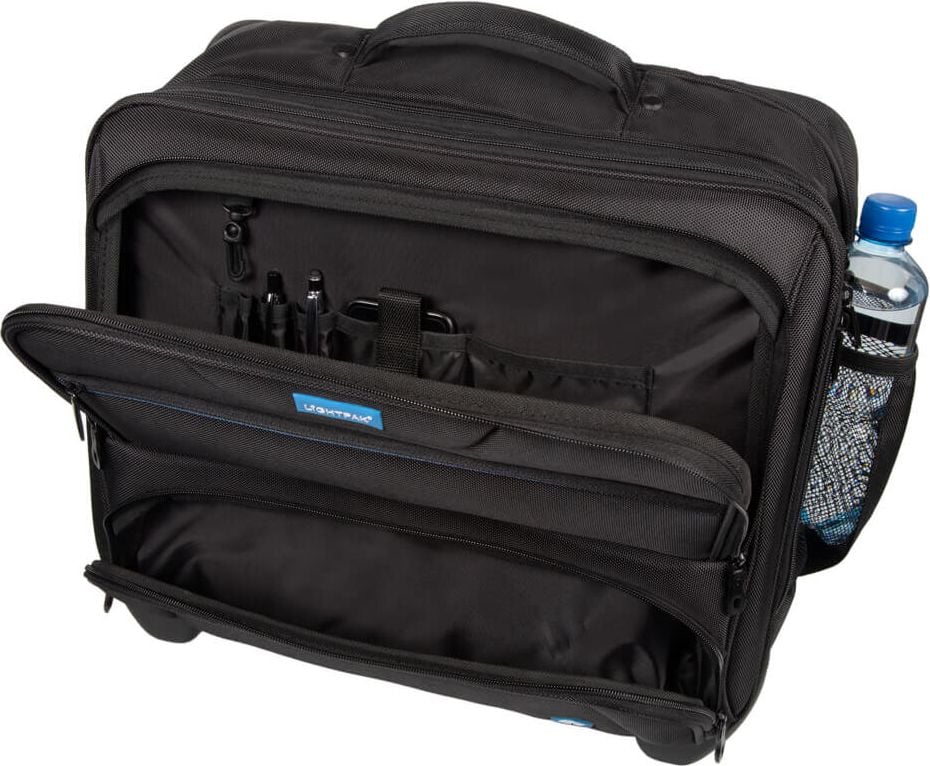 Notebooktrolley Lightpak RPET 1680D 46215, bis 17 Zoll, 2 Rollen, Trolleysystem,
recyceltes PET, schwarz