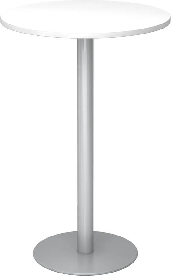 Stehtisch Hammerbacher STH08/x/S, 80cm Durchmesser, 111,6cm Höhe, Standfuß
silber, weiß