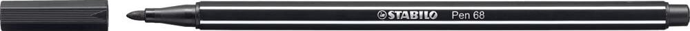 Fasermaler STABILO Pen 68, ca. 1mm, Rundspitze, Einzelstift, schwarz