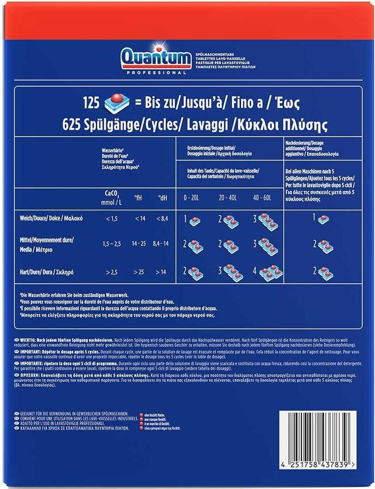 Spülmaschinentabs finish Quantum Professional, Pack 125 Tabs
