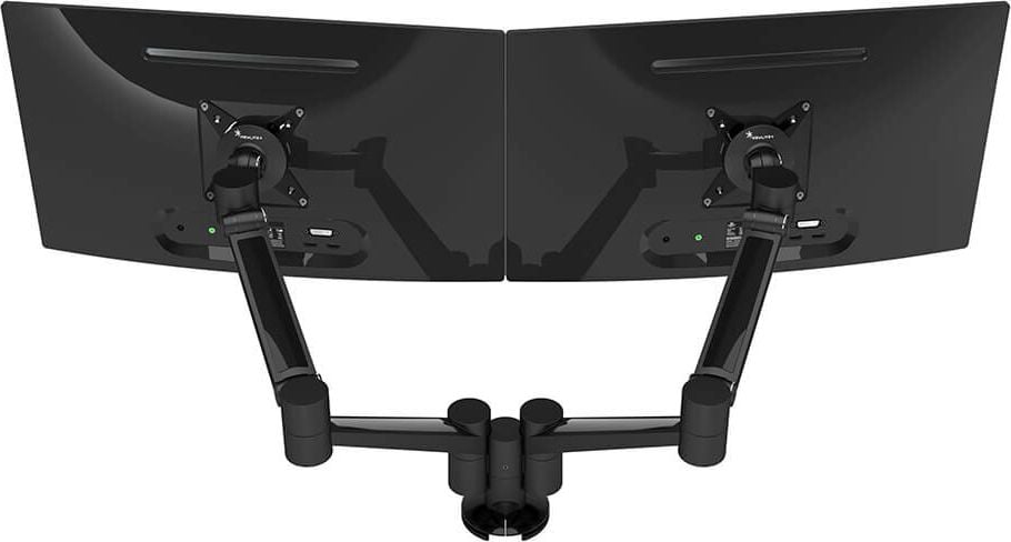 Monitorhalter Dataflex Viewlite plus Monitorarm 65, 2 Arme, Tragfähigkeit bis zu 7 kg pro Arm,
höhenverstellbar, Klemmhalterung und
Kabellochhalterung, silber