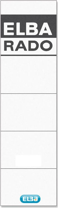 Einsteckrückenschilder Elba rado plast 04297/100420960, breit/kurz, weiß, Karton 250 g/m², Pack 10
Stück