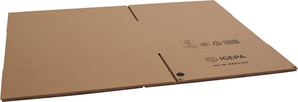 Versandkarton FEFCO 0201 KWP2-027, 500x400x300mm (LxBxH), braun, ein
Höhenriller, Pack 20 Stück