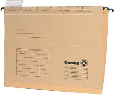 Hängemappe Corona, seitlich offen, Natronkarton (RC) 230 g/m²