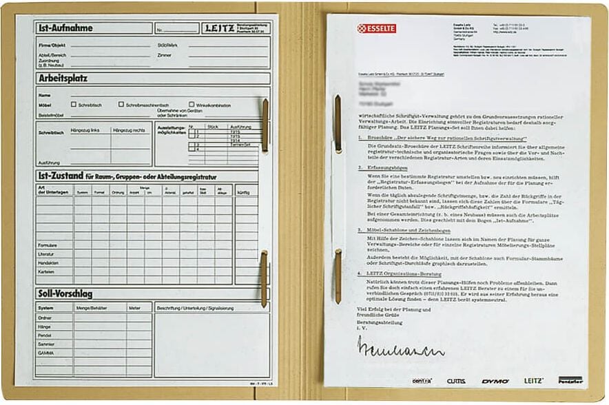 Zweifalzschnellhefter Leitz A4 3030, Recyclingkarton 320 g/m², kaufm./Amtsheftung,
chamois, Pack 50 Stück, chamois