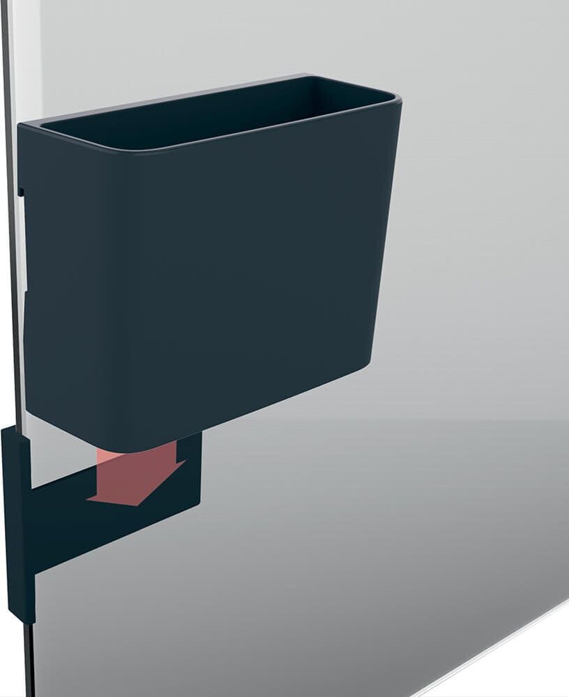 Glasboard-Stifteköcher M Sigel GL802, 120x94x51mm, Kunststoff, mit magnetischem
Clip, anthrazit, anthrazit