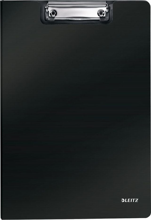 Klemmmappen Leitz Solid A4 3962, Metallklemme kurze Seite, Polyfoam, schwarz