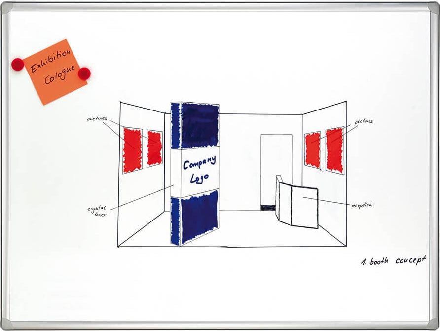 Whiteboard Franken Pro SC8212, 45x60cm, emailliert, Ablageleiste