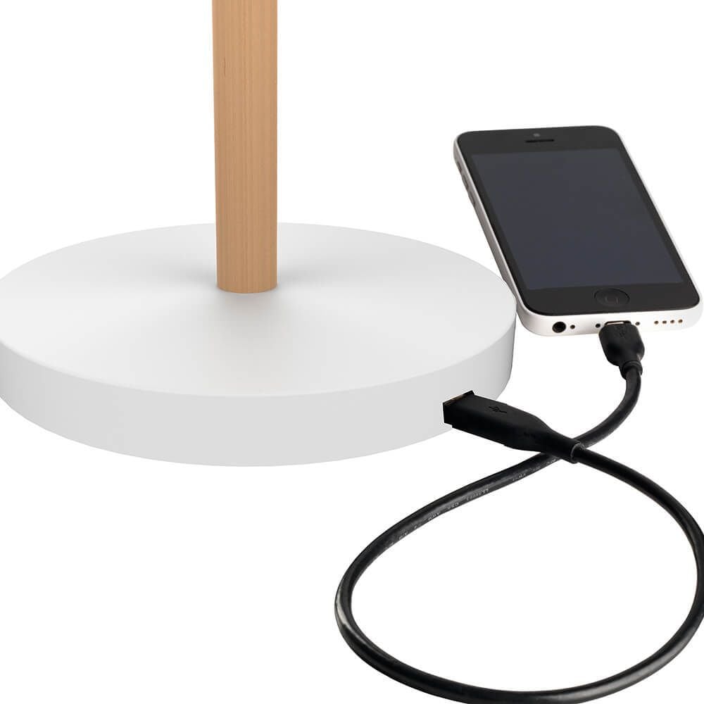 LED-Schreibtischleuchte Unilux VICKY 400110084/400153732, 9 W, LED (warmweiß), 997lm, 3-stufig dimmbar, USB Ladefunktion, Standfuß, schwarz