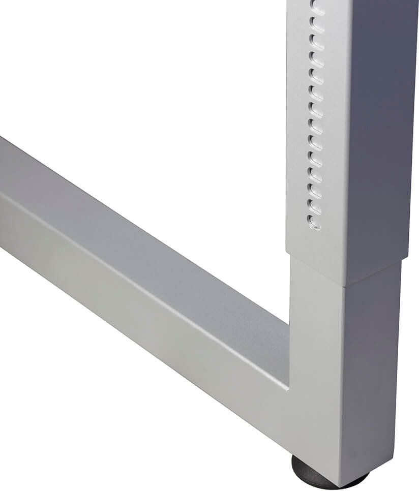 Winkelschreibtisch Hammerbacher RS82, 200x120cm (BxT), 65-85cm Höhe, 90 Grad
Winkel, O-Fußgestell eckig, weiß