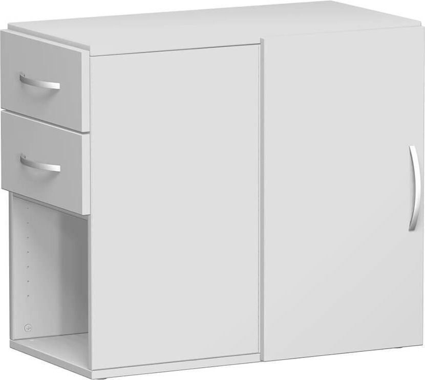 Anstellschrank Geramöbel Flex S-381300, 42x72x82cm (BxHxT), 2 Schubladen, 1
Fachboden, 2 Ordnerhöhen, Stellfüße, hellgrau