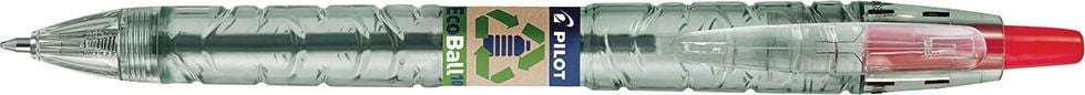 Kugelschreiber Pilot B2P Bottle2Pen EcoBall 1.0, 0,4mm, nachfüllbar, Druckmechanik, Gehäuse 90% recycelter Kunststoff, klimaneutrales Produkt (ClimatePartner), rot