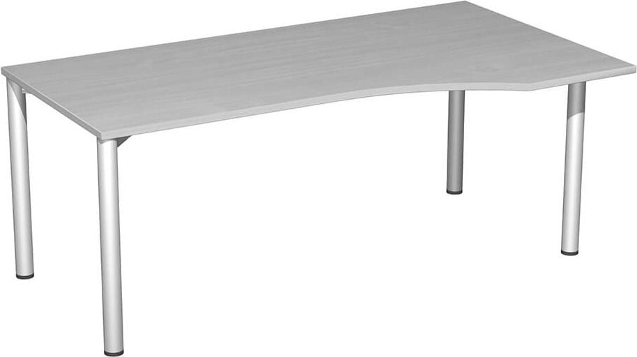 Schreibtisch Geramöbel 4 Fuß Flex S-550305, 180x72x100cm (BxHxT), Freiform rechts, 4-Fuß
silber, buche