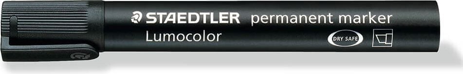 Permanentmarker Staedtler Lumocolor permanent marker 350, ca. 2-5mm, Keilspitze, grün