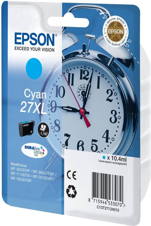 Epson Tintenpatrone T2712 27XL, cyan, 10,4ml