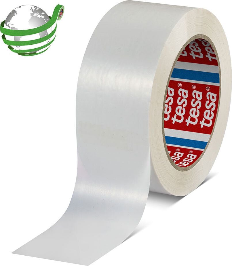Packband Tesa 60418-00000-00, 50mm x 132m, transparent, PET, 85% Post-Consumer-Recyklat