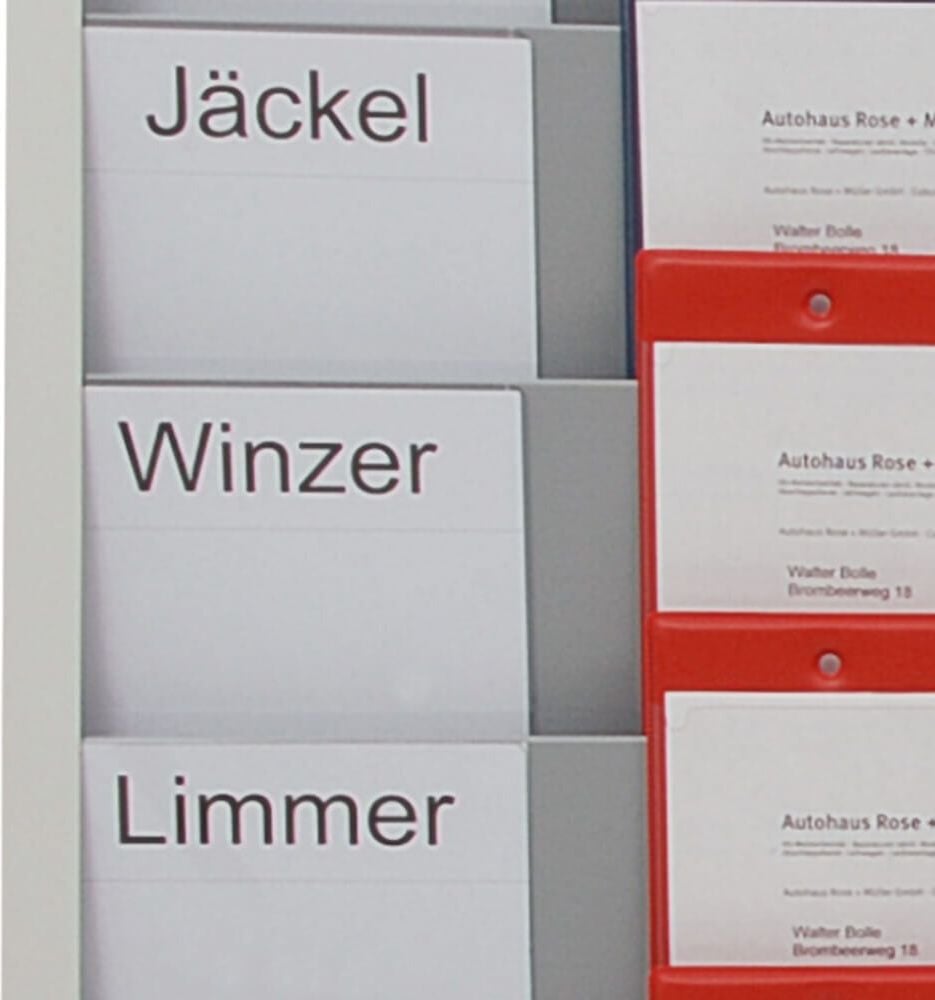 Indexkarten für Werkstattplaner Eichner 0002-00156, 12,3x9,8cm, blanko/unbeschriftet, weiß, Pack
20 Stück