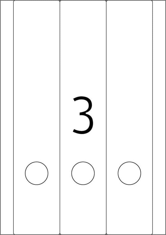 Rückenschilder Herma 5159, breit/lang, 297x59mm, auf A4, weiß, Packung
25 Blatt/75 Stück