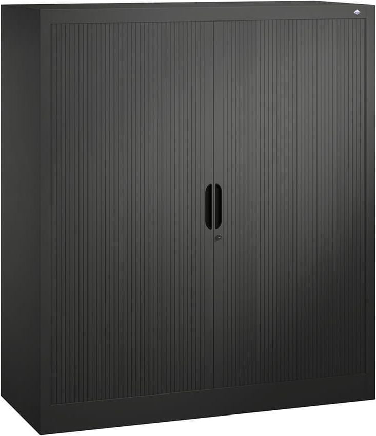 Aktenschrank CP Omnispace 3223-00, 120x134,5x42cm (BxHxT), 2 Querrollläden,
3 Fachböden, 3 Ordnerhöhen + 1 Restfach, anthrazit